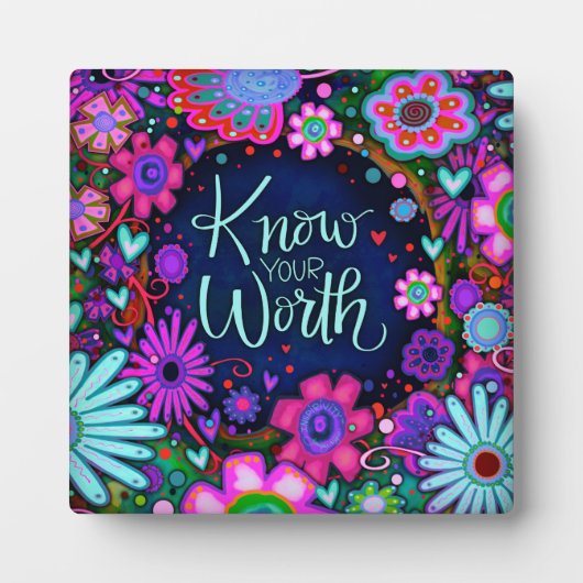 Inspirationsflorale kennen Ihr Wortangebot Fotoplatte (Vorderseite)