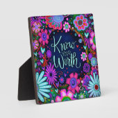 Inspirationsflorale kennen Ihr Wortangebot Fotoplatte (Vorderseite)