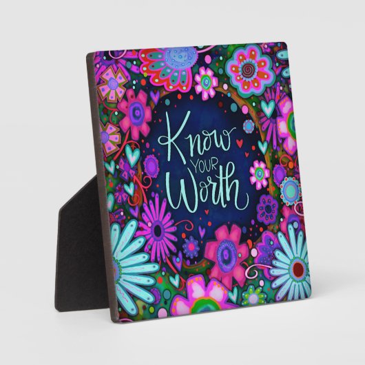 Inspirationsflorale kennen Ihr Wortangebot Fotoplatte (Vorderseite)