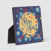 Inspirationsflorale mehr als Zitatsinspiritivität Fotoplatte (Vorderseite)