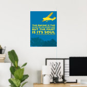 Inspirationsflugzeug und Flugplakat Poster (Heimbüro)