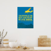 Inspirationsflugzeug und Flugplakat Poster (Küche)