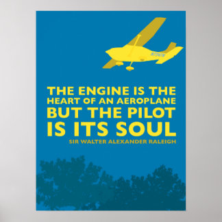 Inspirationsflugzeug und Flugplakat Poster