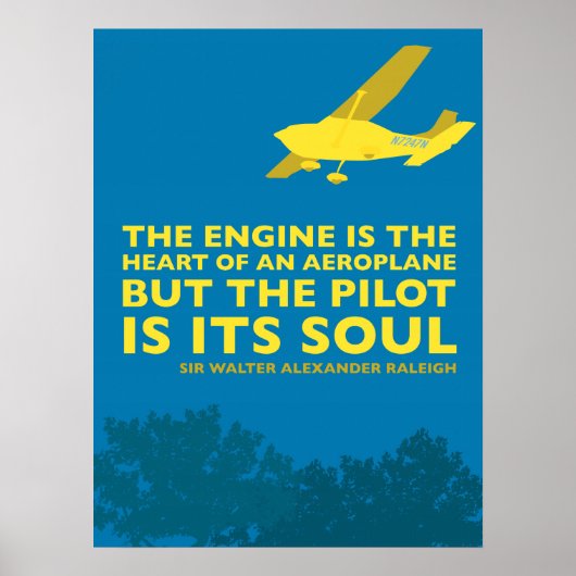 Inspirationsflugzeug und Flugplakat Poster (Vorne)