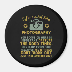 Inspirationsfotograf entwickelt aus Negativem Magnet