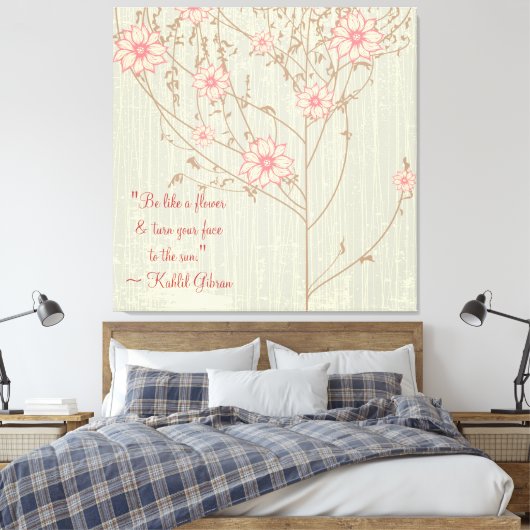 Inspirationsfreie, wilde Blume, gepackte Canvas Leinwanddruck (Insitu (Schlafzimmer))