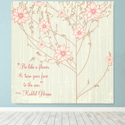 Inspirationsfreie, wilde Blume, gepackte Canvas Leinwanddruck (Insitu (Holzboden))