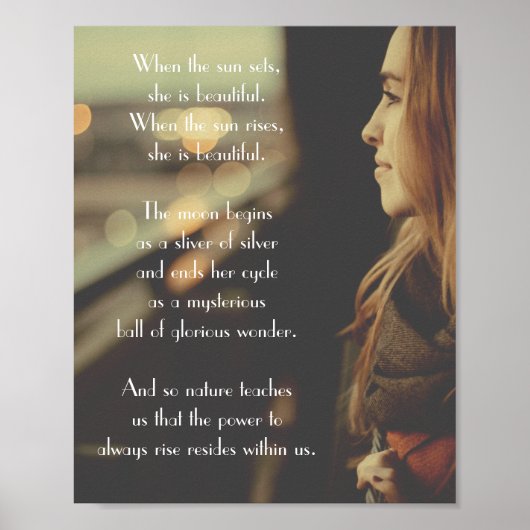Inspirationsfreies Sonnenuntergangsgedicht | FOTO Poster (Vorne)