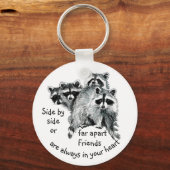 Inspirationsfreunde immer in Ihrem Herzen Zitat Schlüsselanhänger (Vorderseite)