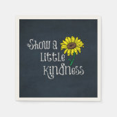 Inspirationsfreundliches Zitat mit Sonnenblumen Serviette (Vorderseite)