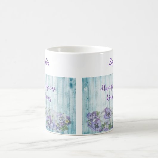 Inspirationsfreundlichkeit Blau Kaffeetasse (Mittel)