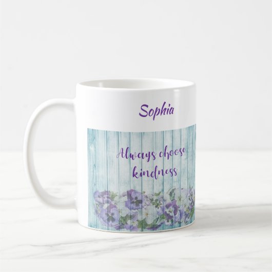 Inspirationsfreundlichkeit Blau Kaffeetasse (Links)