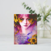 InspirationsfreundschaftGedicht personalisieren Postkarte (Stehend Vorderseite)