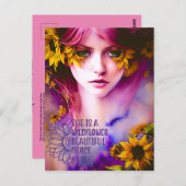 InspirationsfreundschaftGedicht personalisieren Postkarte (Vorne/Hinten)