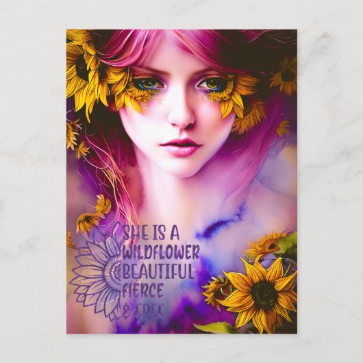 InspirationsfreundschaftGedicht personalisieren Postkarte (Vorderseite)