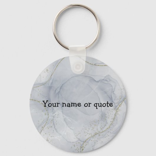 Inspirationsfsonniger Zitat über den Ruf Gottes Schlüsselanhänger (Rückseite)