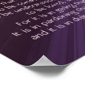 Inspirationsgebet des hl. Franziskus Poster (Ecke)