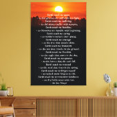 Inspirationsgebet, die Erde lehrt mich Leinwanddruck (Insitu (Wohnzimmer))