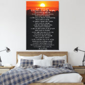 Inspirationsgebet, die Erde lehrt mich Leinwanddruck (Insitu (Schlafzimmer))