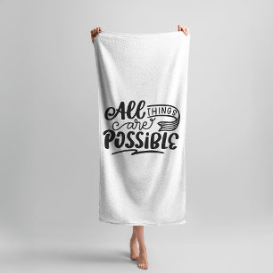 Inspirationsgebote Alle Dinge sind möglich Badhandtuch Set