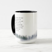 Inspirationsgedicht Hand in Gott-Platz Tasse (Vorderseite Links)