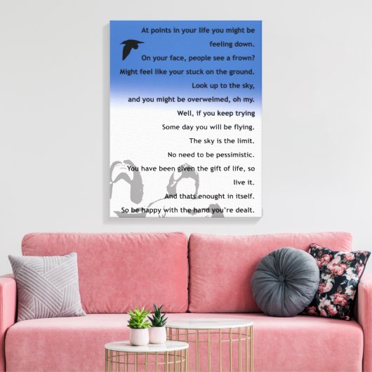 Inspirationsgedicht - Leinwand (Insitu (Wohnzimmer))