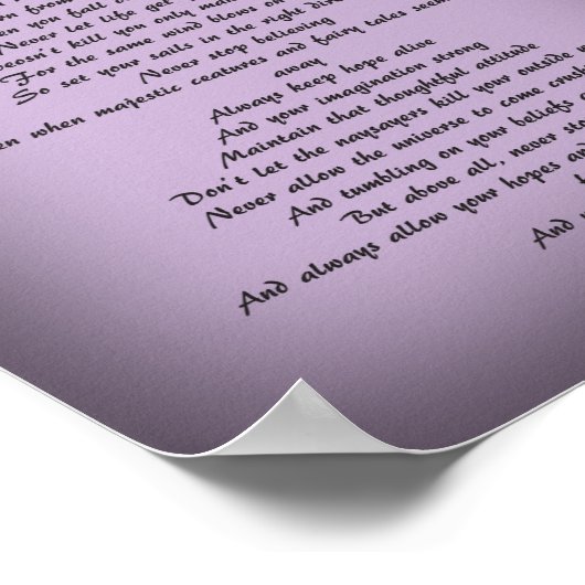 Inspirationsgedicht Poster (Ecke)