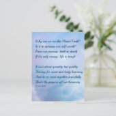 Inspirationsgedicht Postkarte (Stehend Vorderseite)