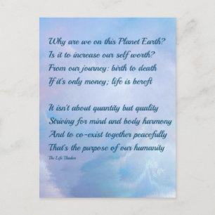 Inspirationsgedicht Postkarte