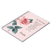 Inspirationsgedicht von Hoffnung und Heilung Notizblock (Linke Seite)