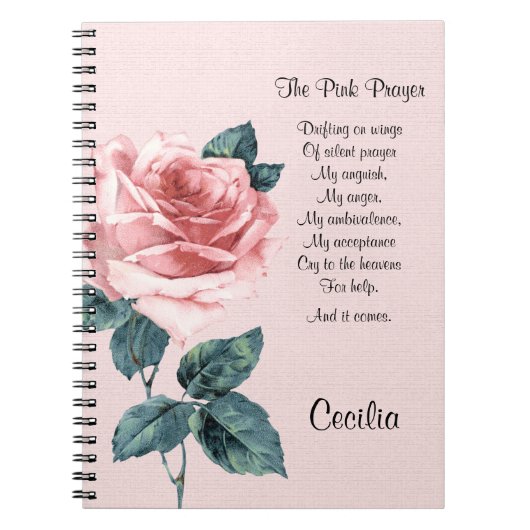 Inspirationsgedicht von Hoffnung und Heilung Notizblock (Vorderseite)