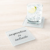 Inspirationsglas-Untersetzer Glasuntersetzer (Schrägansicht)