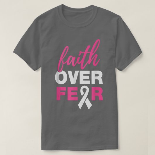 Inspirationsglauben über Brustkrebs-Überleben T-Shirt (Design vorne)