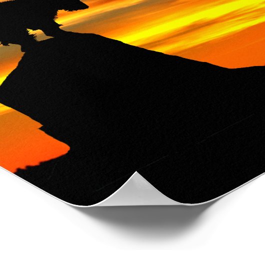 Inspirationsglauben über ein Fechtposter Poster (Ecke)