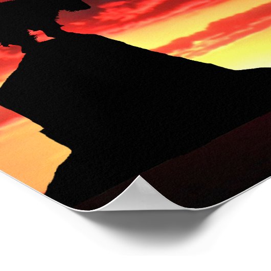 Inspirationsglauben über ein Fechtposter Poster (Ecke)