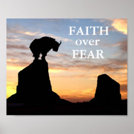 Inspirationsglauben über ein Fechtposter Poster