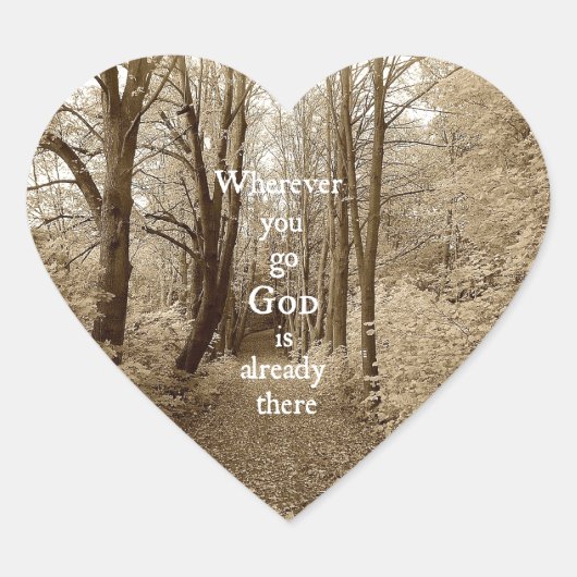 Inspirationsgott ist bereits Christliches Zitat Herz-Aufkleber (Vorderseite)