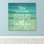 Inspirationsgott ist bereits Christliches Zitat Leinwanddruck (Insitu (Holzboden))