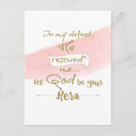 Inspirationsgott rettete mich zitierend Christlich Postkarte