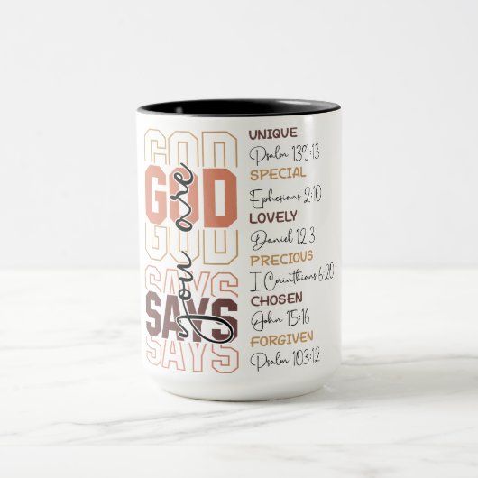 Inspirationsgott sagt, Sie sind Tasse (Zentrum)