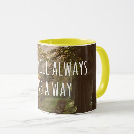 Inspirationsgott wird ein Wegweiser machen Tasse (VorderseiteRechts)