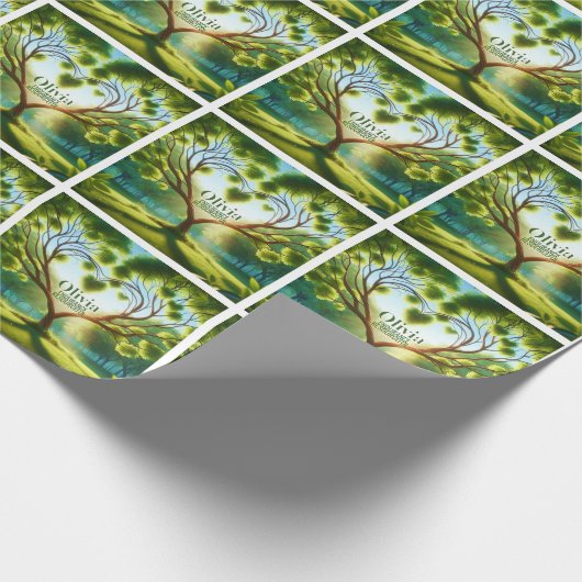 Inspirationsgrün Geschenkpapier (Ecke)