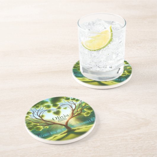 Inspirationsgrün Getränkeuntersetzer (Seite)