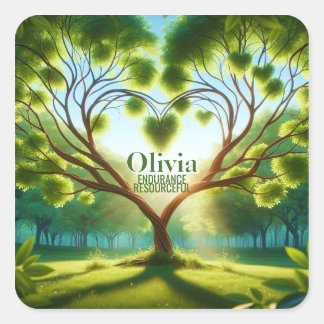 Inspirationsgrün Quadratischer Aufkleber