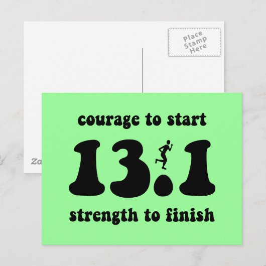Inspirationshalbmarathon Postkarte (Vorne/Hinten)