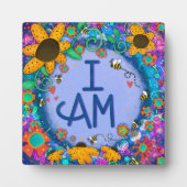 Inspirationsherum Blütenblume ich zitiere Fotoplatte (Vorderseite)