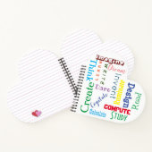 Inspirationsherz farbenfrohe Schüler Herz Notizblock (Innenseite)