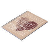 Inspirationsherz für Wasserfarben Notizblock (Linke Seite)