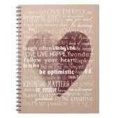 Inspirationsherz für Wasserfarben Notizblock (Vorderseite)