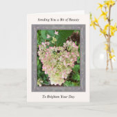 Inspirationshet-Well-Card mit rosa Hydrangea Karte (Gelbe Blume)